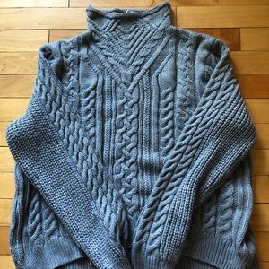 oversized turtle neck sweater